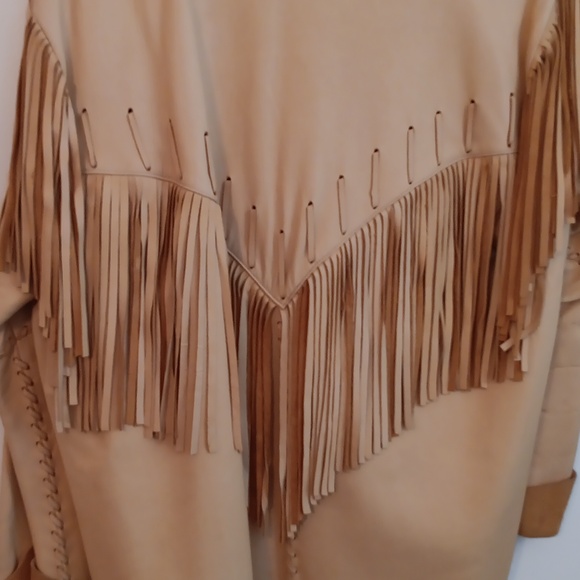 Men's leather jacket "Cowboy Club " size Large color  Tan - Picture 9 of 13